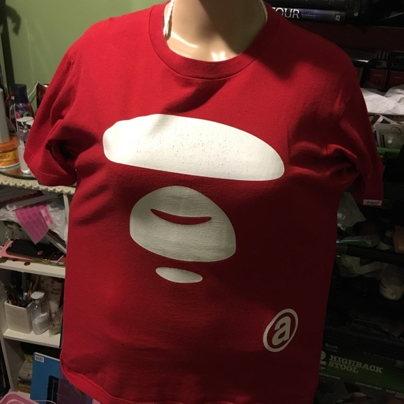 red bathing ape shirt